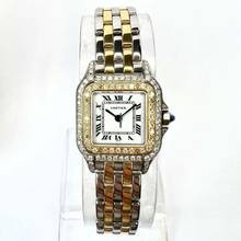 Thumbnail von Cartier Panthère 23mm Quartz 2 Row Gold 0.86TCW DIAMOND Watch </h1>
