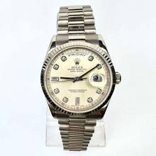 Thumbnail von Rolex Day-Date 36 OYSTER PERPETUAL DAY-DATE Automatic 36mm 18K WG Factory Diamond Dial Watch </h1>
