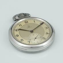 Thumbnail von Omega Classic “Étanche” First Waterproof Stahl Taschenuhr Art Deco 1937 Ref. CK 1064