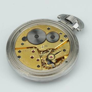  Omega Classic “Étanche” First Waterproof Stahl Taschenuhr Art Deco 1937 Ref. CK 1064 