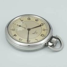 Thumbnail von Omega Classic “Étanche” First Waterproof Stahl Taschenuhr Art Deco 1937 Ref. CK 1064