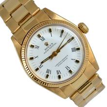 Thumbnail von Rolex Oyster Perpetual 31 6751 Midsize 31MM white dial yellow gold 18KT 1974's </h1>