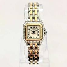 Thumbnail von Cartier Panthère Quartz 23mm 2 Row Gold 0.54TCW Diamond Watch </h1>