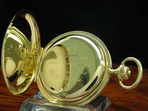 Thumbnail von J. Assmann 14kt 585 Gold Savonette Sprungdeckel Taschenuhr </h1>