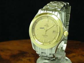 Thumbnail von Omega Seamaster 18kt 750 Gold / Edelstahl Herrenuhr Mit Datum / Ref 168.1501 </h1>