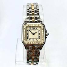 Thumbnail von Cartier Panthère Quartz 23mm 1 Row Gold 0.32TCW DIAMOND Watch </h1>