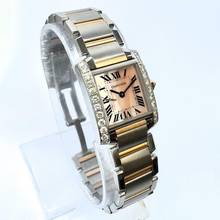 Thumbnail von Cartier Tank Française Quartz 20mm 2 Tone 0.80TCW DIAMOND Watch </h1>