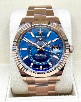  Rolex Sky-Dweller ROSEGOLD BLUE DIAL mint conditon,2024 FULL SET BOX&PAPERS 