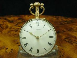  William Smith Gold Mantel Open Face Spindeltaschenuhr Mit Schnecke & Kette </h1> 