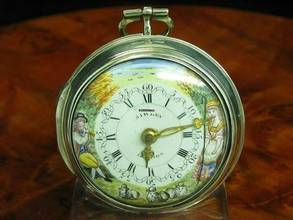  Sibley London 925 Silber Open Face Spindeltaschenuhr Mit Schnecke & Kette </h1> 