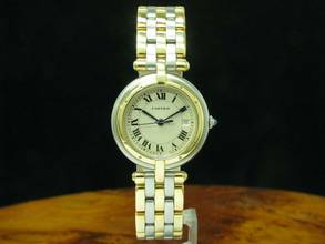Thumbnail von Cartier Cougar Panthere Gold / Stahl Damenuhr / Kaliver Cartier 83 / Ref 183964 </h1>