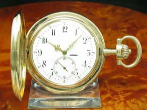 Thumbnail von IWC Schaffhausen 14kt 585 Gold Savonette Taschenuhr Von Ca. 1897 / Kaliber 53 </h1>