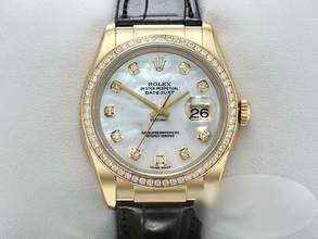 Thumbnail von Rolex Datejust 36 36mm 116188 Gelbgold 750 Perlmutt Diamanten Automatik 18kt Yellow Gold Damen Mother Of Pearl </h1>