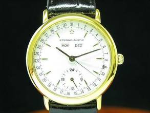  Eterna Matic Vollkalender Gold Mantel Automatic Herrenuhr / Ref 627.0580.22 </h1> 