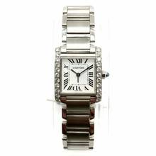 Thumbnail von Cartier Tank Française Quartz 20mm Steel 0.80TCW DIAMOND Watch </h1>