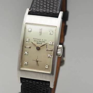  Patek Philippe Rectangular 425 Platinum Diamonds </h1> 
