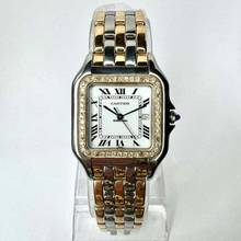 Thumbnail von Cartier Panthère Quartz Jumbo 29mm 3 Row Gold 0.55TCW DIAMOND Watch </h1>