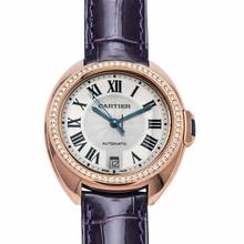 Thumbnail von Cartier Clé de Cartier WJCL0013 - Cle Flinque Automatic Silver Dial 18kt Rose Gold Ladies Watch </h1>