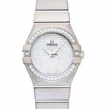 Thumbnail von Omega Constellation Quartz 123.55.27.60.99.001 - Constellation Quartz White Dial 18kt White Gold Ladies Watch </h1>