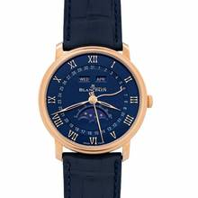 Thumbnail von Blancpain Villeret Quantième Complet 6654-3640-55B - Villeret Automatic Blue Dial 18kt Rose Gold Men's Watch </h1>