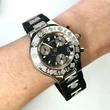 Thumbnail von Cartier 21 Chronoscaph Chronograph Quartz Steel 38mm 1.86TCW DIAMOND Watch </h1>