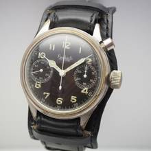Thumbnail von Hanhart Vintage Monopusher Eindrücker Chronograph WW2 Cal.40/50 </h1>