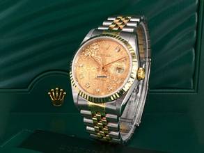 Thumbnail von Rolex Datejust 36 16233 Gold Jubilee Dial With Diamonds - Full Set 36mm
