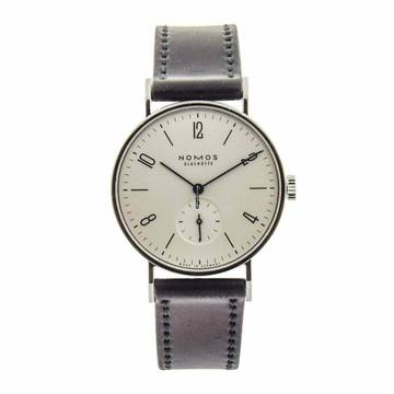 NOMOS Tangente Stahl Handaufzug Glasboden Box Papiere Revision
