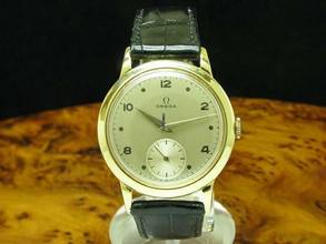  Omega 18kt 750 Gold Handaufzug Herrenuhr Von Ca 1950 / Ref 2684 / Kaliber 266 </h1> 