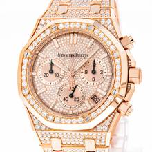 Thumbnail von Audemars Piguet Royal Oak Chronograph 41 Chronograph Rose Gold ORIGINAL ICED OUT Diamonds 50th Anniversary 26242OR