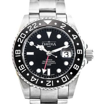 Davosa 16157150 - Automatic Black Dial Stainless Steel Men's Watch </h1> 