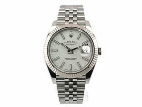 Thumbnail von Rolex Datejust 41 Edelstahl Weißgold 126334 Weiß Jubile-Band </h1>