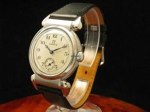 Thumbnail von Omega Kuhhorn Edelstahl Handaufzug Herrenuhr Von Ca. 1935 / Kaliber 26.5s0b T2 </h1>