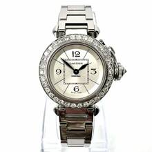 Thumbnail von Cartier Pasha Quartz 26mm Steel 1.36TCW DIAMOND Watch </h1>