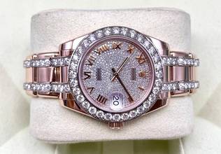 Thumbnail von Rolex Pearlmaster Lady Datejust Pearlmaster Rosegold Factory/Orig. Diamond Setting 34mm Box+Papers like NEW