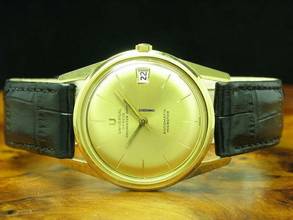 Thumbnail von Universal Genève Polerouter Date 18kt 750 Gold Automatik Herrenuhr / Ref104602/1 </h1>
