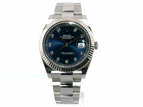 Thumbnail von Rolex Datejust 41 Edelstahl Weißgold 126334 Blau Diamant </h1>