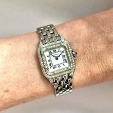 Thumbnail von Cartier Panthère 23mm Quartz Steel 0.87TCW DIAMOND Watch </h1>
