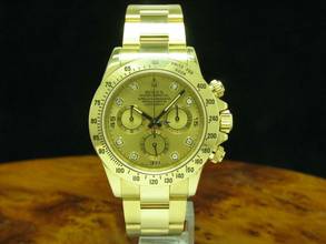  Rolex Daytona Cosmograph 18kt Gold Automatic Herrenuhr / Diamond Dial / 116528h </h1> 