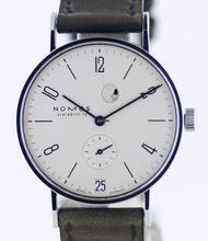 Thumbnail von NOMOS Tangente Gangreserve Datum schwarze Gangreserve 35 Peseux Cream Dial rar </h1>