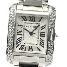Thumbnail von Cartier Tank Anglaise Quartz 23mm Steel ~1+TCW DIAMOND Watch </h1>