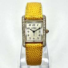 Thumbnail von Cartier Tank Quartz 20mm Gold Plated Silver 0.5TCW Diamond Watch </h1>
