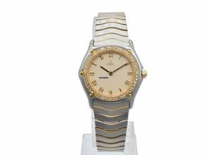 Thumbnail von Ebel Classic Wave Stahl-gold Quarz Damenuhr / Diamant Lünette / Ref 181930 </h1>