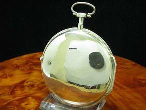 Thumbnail von Antike Adelind London Spindeltaschenuhr 925 Silber Mit Schnecke & Kette Um 1835 </h1>