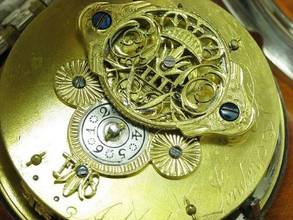 Thumbnail von Antike Adelind London Spindeltaschenuhr 925 Silber Mit Schnecke & Kette Um 1835 </h1>
