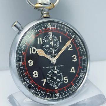  Hanhart Taschen Chronograph Tele-Tachymeter Cal. 41 Vintage Rarität 