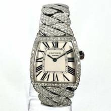 Thumbnail von Cartier La Dona de Cartier 2835 Quartz 28mm Steel 6.08TCW Diamond Watch </h1>