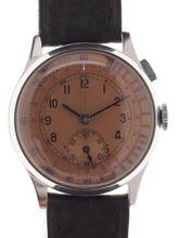  Venus Gents / Unisex 1-Button Chronograph Wristwatch medium / small size manual wind Mono – Poussoir  