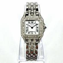 Thumbnail von Cartier Panthère Quartz 23mm Steel ~1.50TCW Diamond Watch </h1>