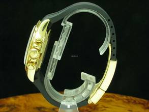 Thumbnail von Rolex Daytona 18kt Gold Herrenuhr / Diamond Dial & Kautschuk Armband / Ref 11652 </h1>